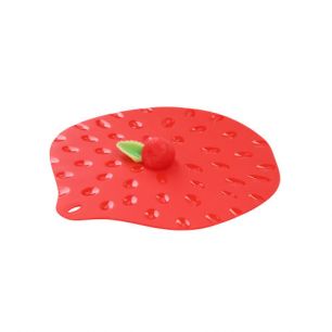 Deksel siliconen strawberry (23 cm)