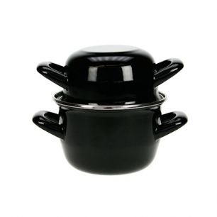 Mosselpan 18 cm zwart Cosy & Trendy